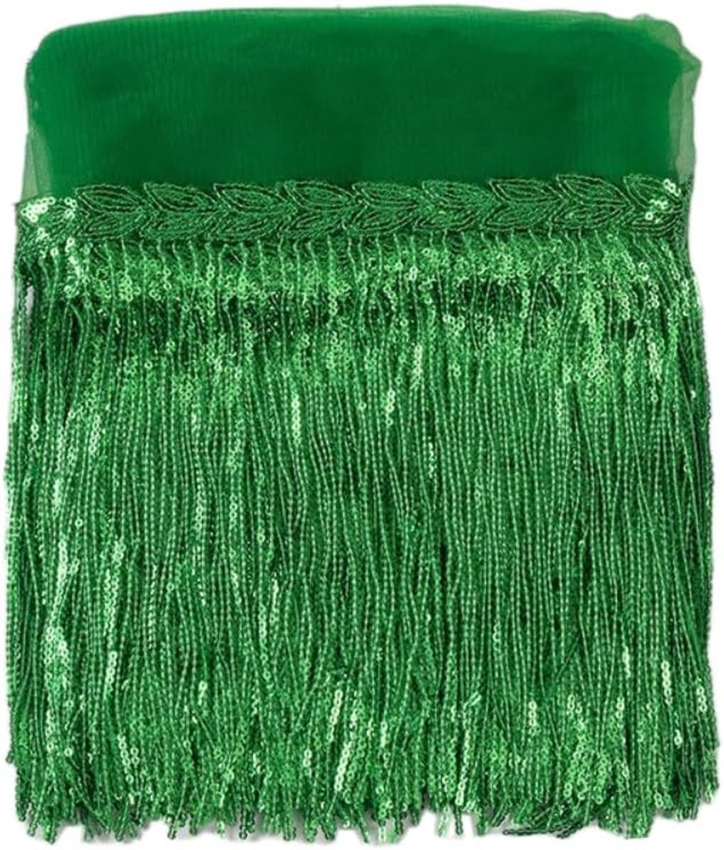 3 yards pailletten, kwastjes, franjesboord, 20 cm breed, franjes, trim kantband, franjeband, kwastversiering, sierband, kanten bekleding voor naaien, knutselen, kleding, latin, feestdecoratie,