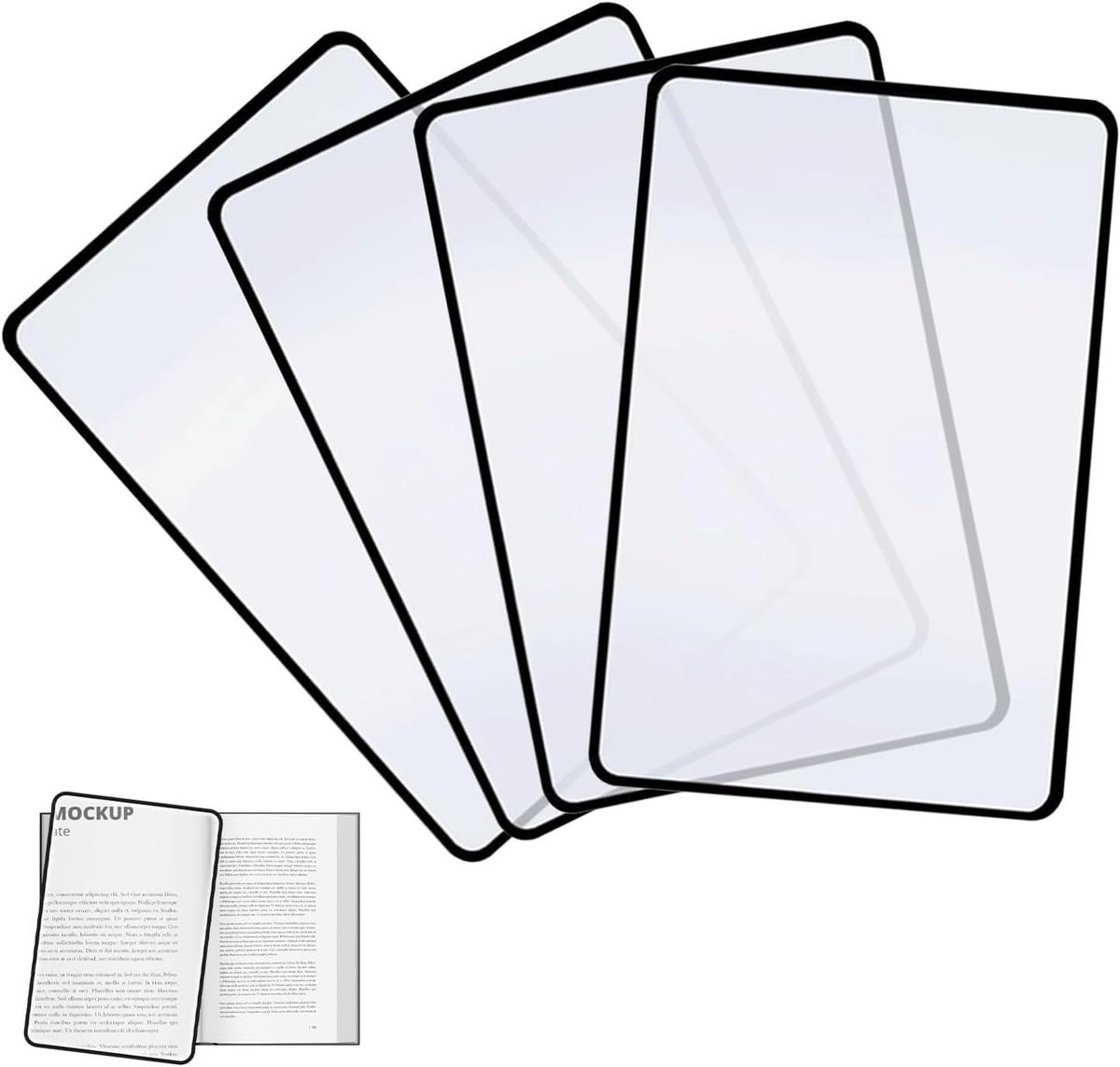 Pagina's leesloep, 4 stuks leeshulp 3x vergrootglas voor het