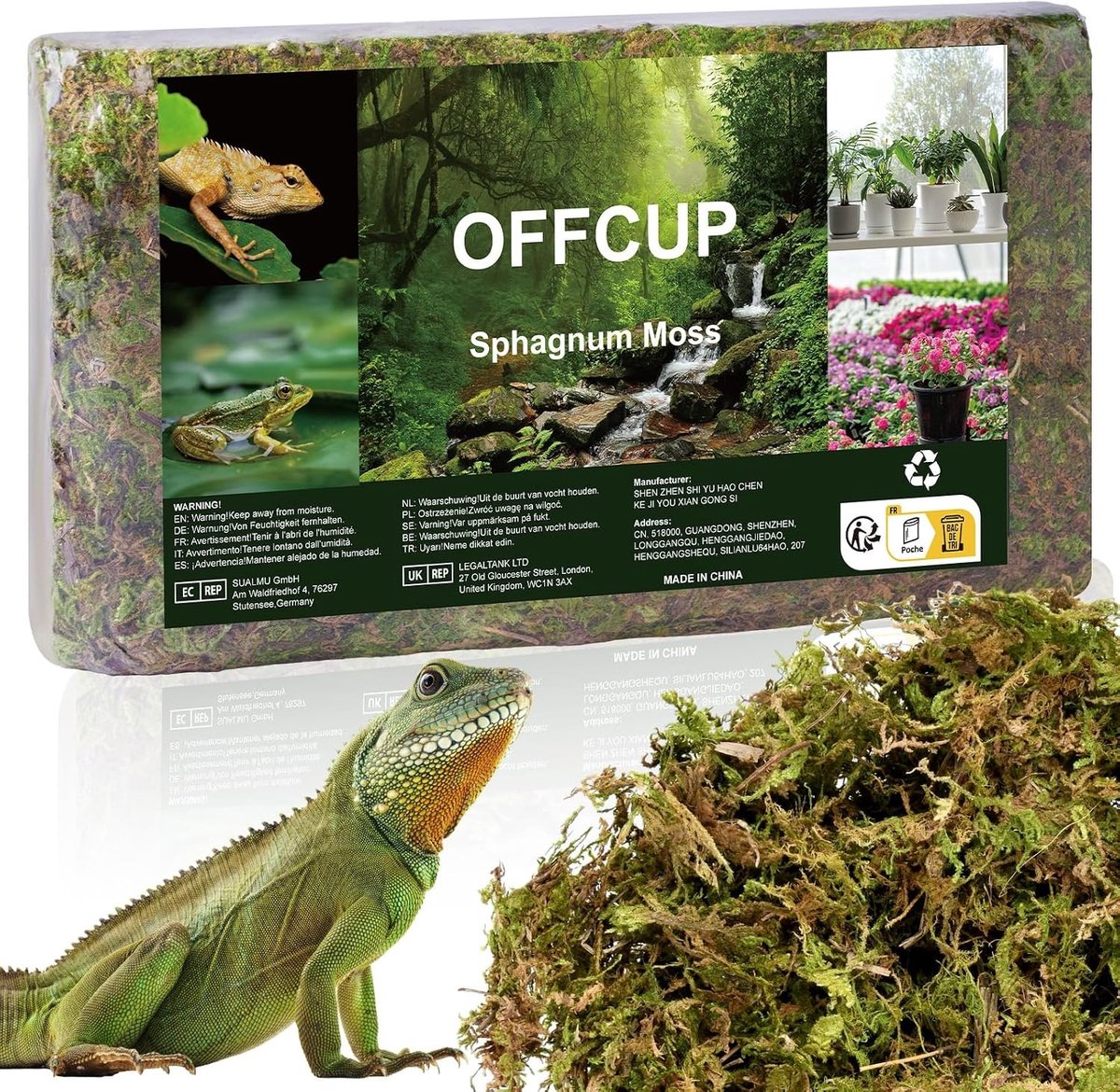 Premium Sphagnum Mos voor Terrarium - Natuurlijke Mos voor Reptielen, Orchideeën, Vleesetende Planten en Succulenten - Ideaal voor Tuin en Bloemen