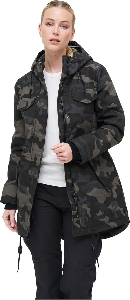 Mash Lake Parka Girls Dames Parka Olive, Darkcamo, XL