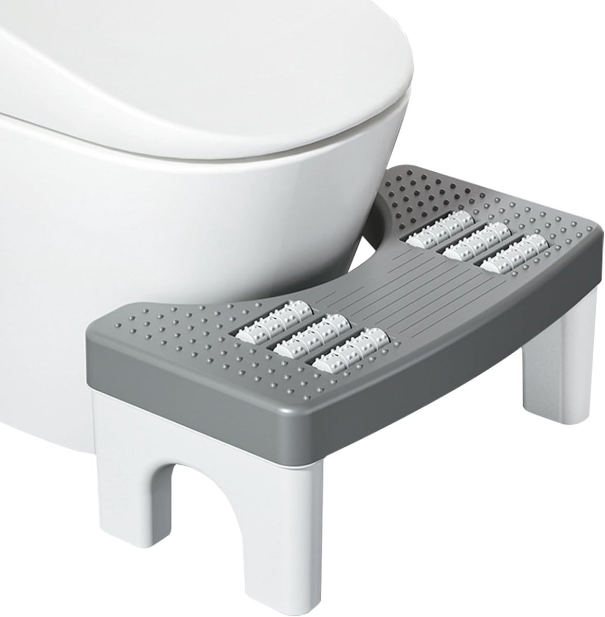 Toiletkruk voor Volwassenen Plastic Toilet Stool for Adults Gray WC-Stool 38,5 x 20 x 18 cm Bathroom Toilet Stool tegen Aambeien Verstopping Prikkelbare Darm Winderigheid