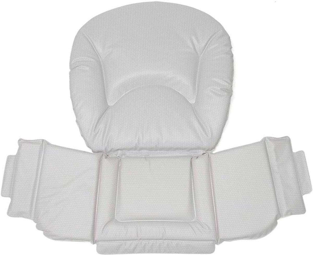 Gewatteerd zitkussen, origineel reserveonderdeel voor kinderstoel, van zachte badstof met PVC-coating, hygiënisch, wasbaar en anatomisch, comfortabele pasvorm, gestippeld
