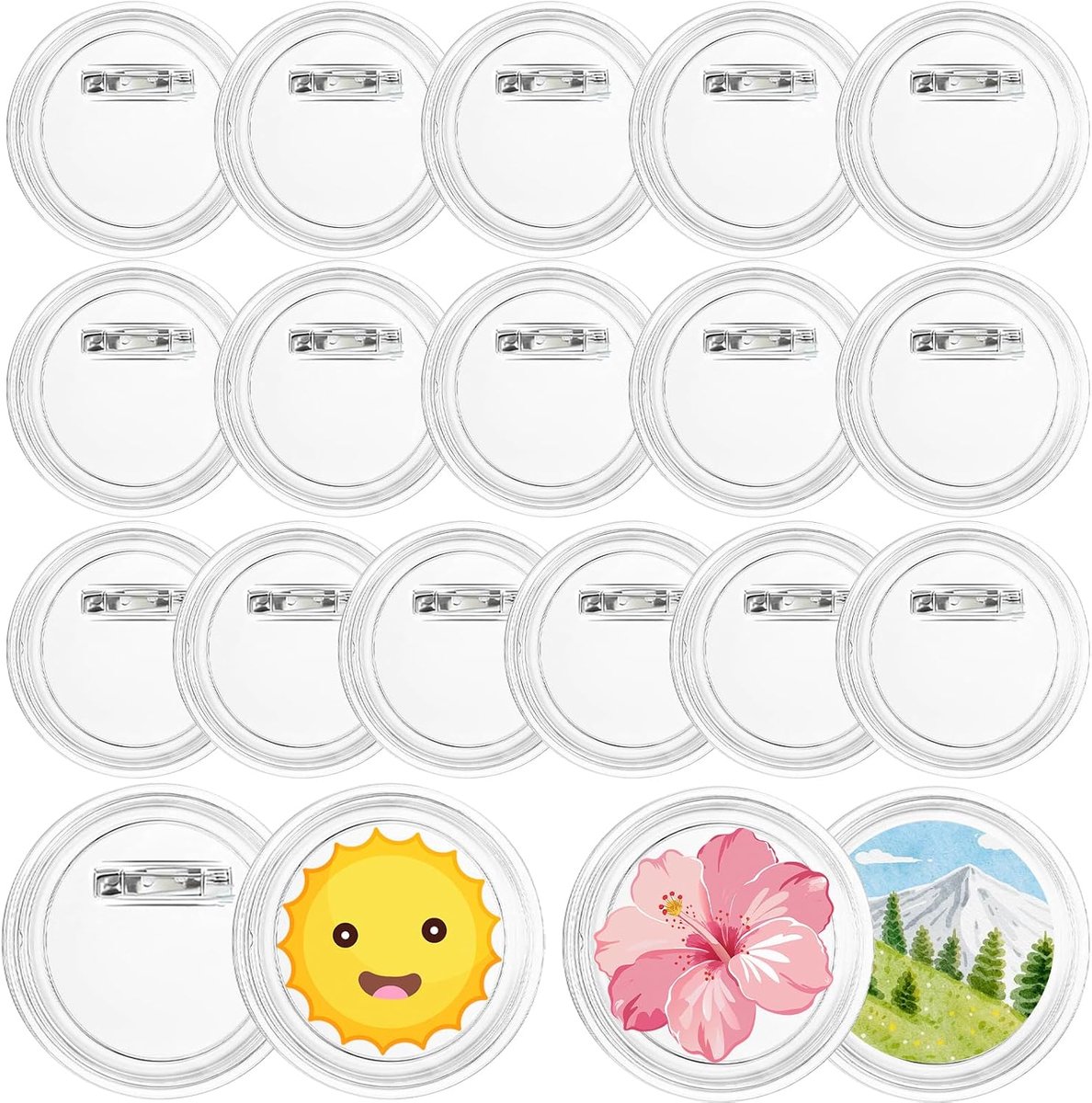 Knopen badge om zelf vorm te geven, doe-het-zelf buttons