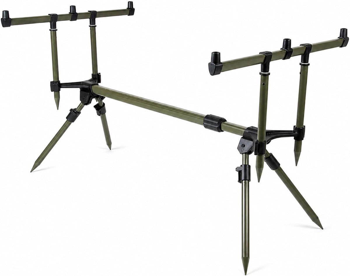 Transformer Carp Rodpod - Hoogwaardige Aluminium Hengel Houder - Verstelbaar 75-110cm - Voor Karpervissers - Inclusief Tas