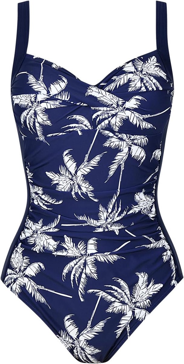 Badpak voor dames, buikcontrole, eendelig, modeste badmode voor vrouwen, vintage badpak voor dames, grote maat, push-up badpak