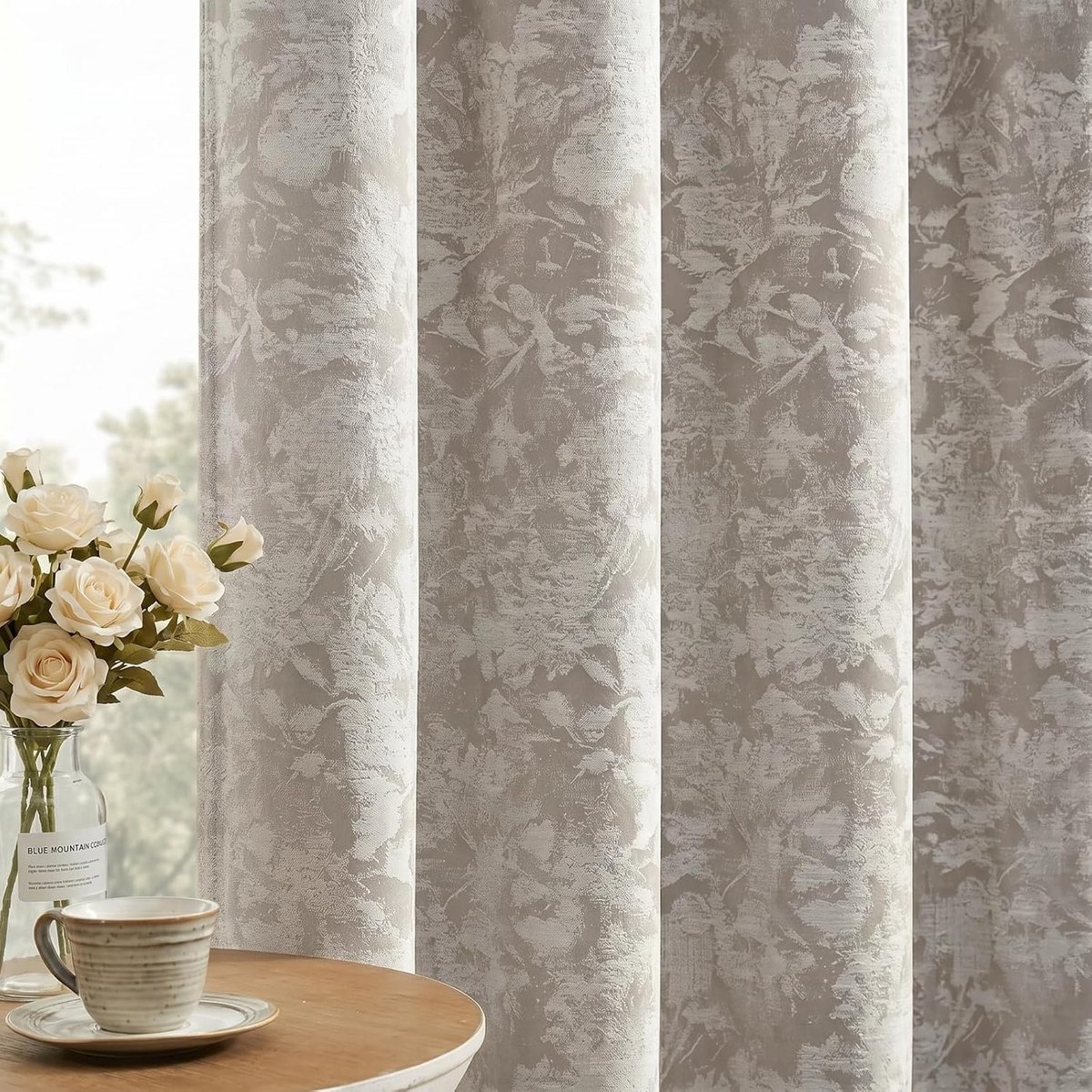 Verduisterende gordijnen 85-95%, 2 stuks, met ringen, 140 x 245 cm