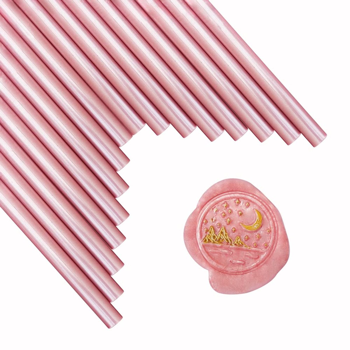 16 stuks lijmpistool afdichtingswax sticks voor Wax Seal Stempel, Wax Seal Stick voor 0,44 inch lijmpistool, voor bruiloft uitnodigingen, enveloppen (Rose Gold)