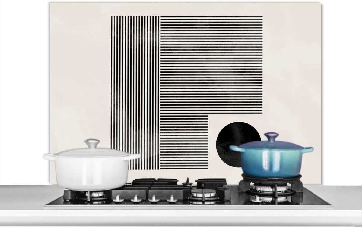 Spatscherm Keuken - 100x65 cm - Vierkant - Minimalisme - Abstract