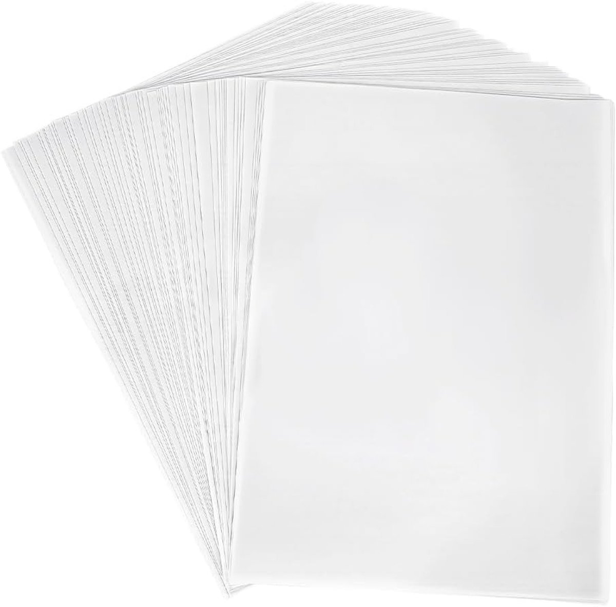 100 Stuks Transparant Vinkpapier 42 x 30 cm, 65 g/m² voor Tekeningen, Knutselen en Schrijven