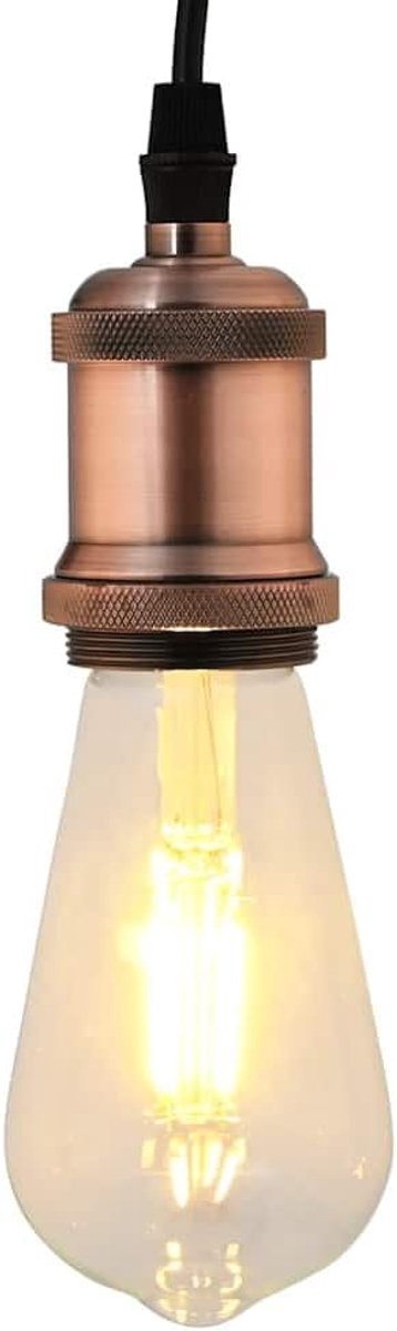 Lamphouder 2 stuks rood-brons, vintage industriële stijl