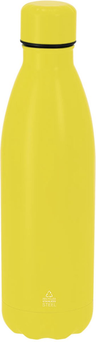 500 ml thermische fles, gemaakt van dubbelwandig gerecycled roestvrij staal Xharly Geel