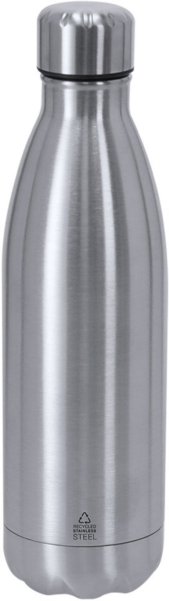 500 ml thermische fles, gemaakt van dubbelwandig gerecycled roestvrij staal Xharly Zilver