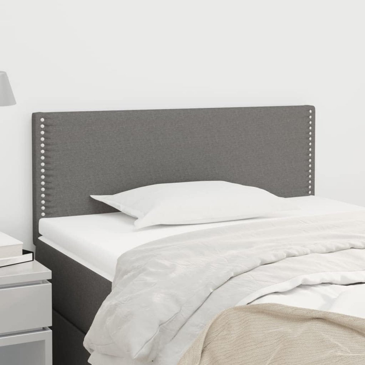 Hoofdeinde donkergrijs 80 x 5 x 78/88 cm stof hoofdeinde voor slaapkamer slaapkamer hotels