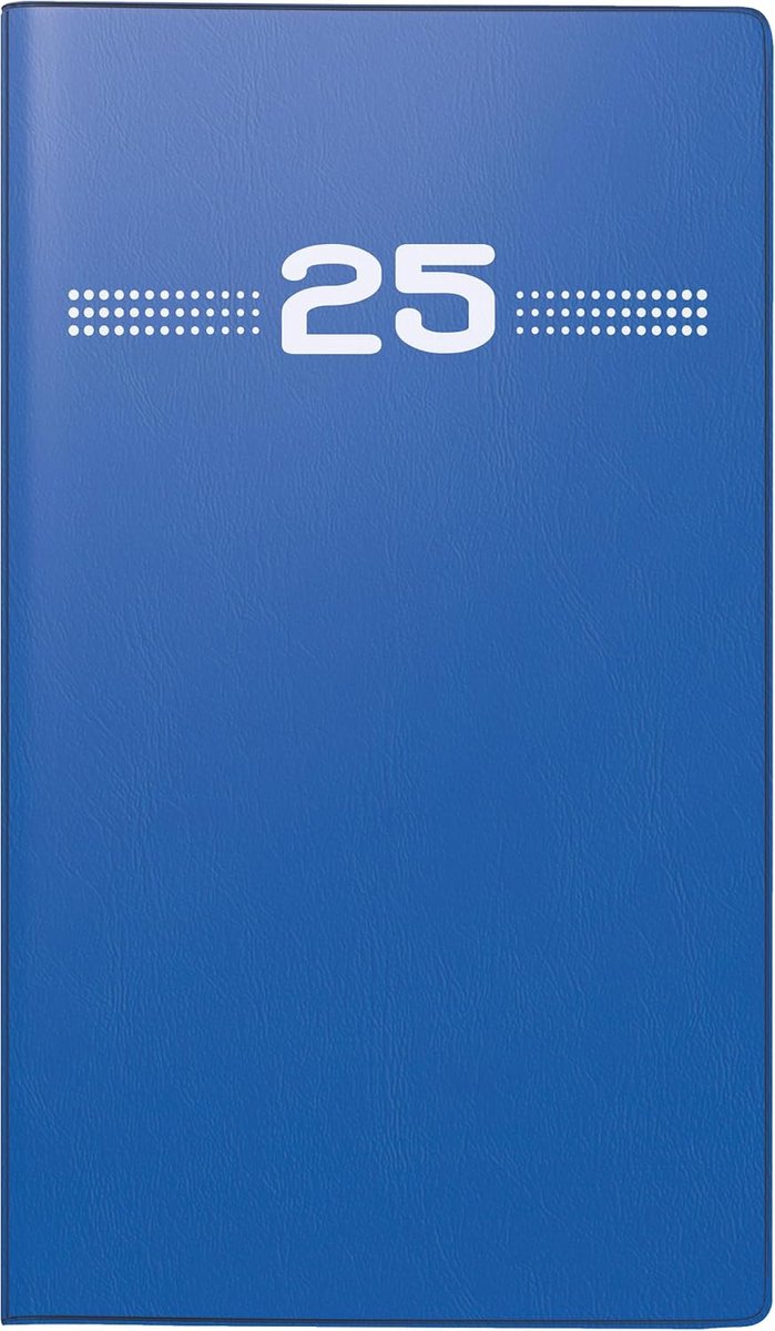 Rido/idé Zakagenda model miniplanner d 15 (2025), 2 pagina's = 1 maand, A6, kunststof omslag, blauw