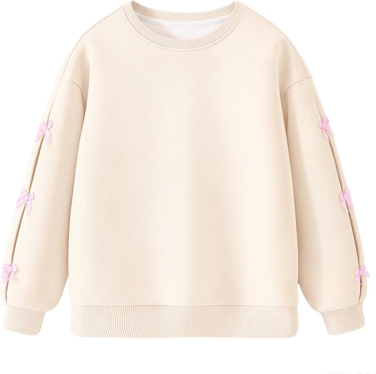 Sweatshirt Voor Meisjes, Katoenen Trui Met Strik, 5-14 Jaar