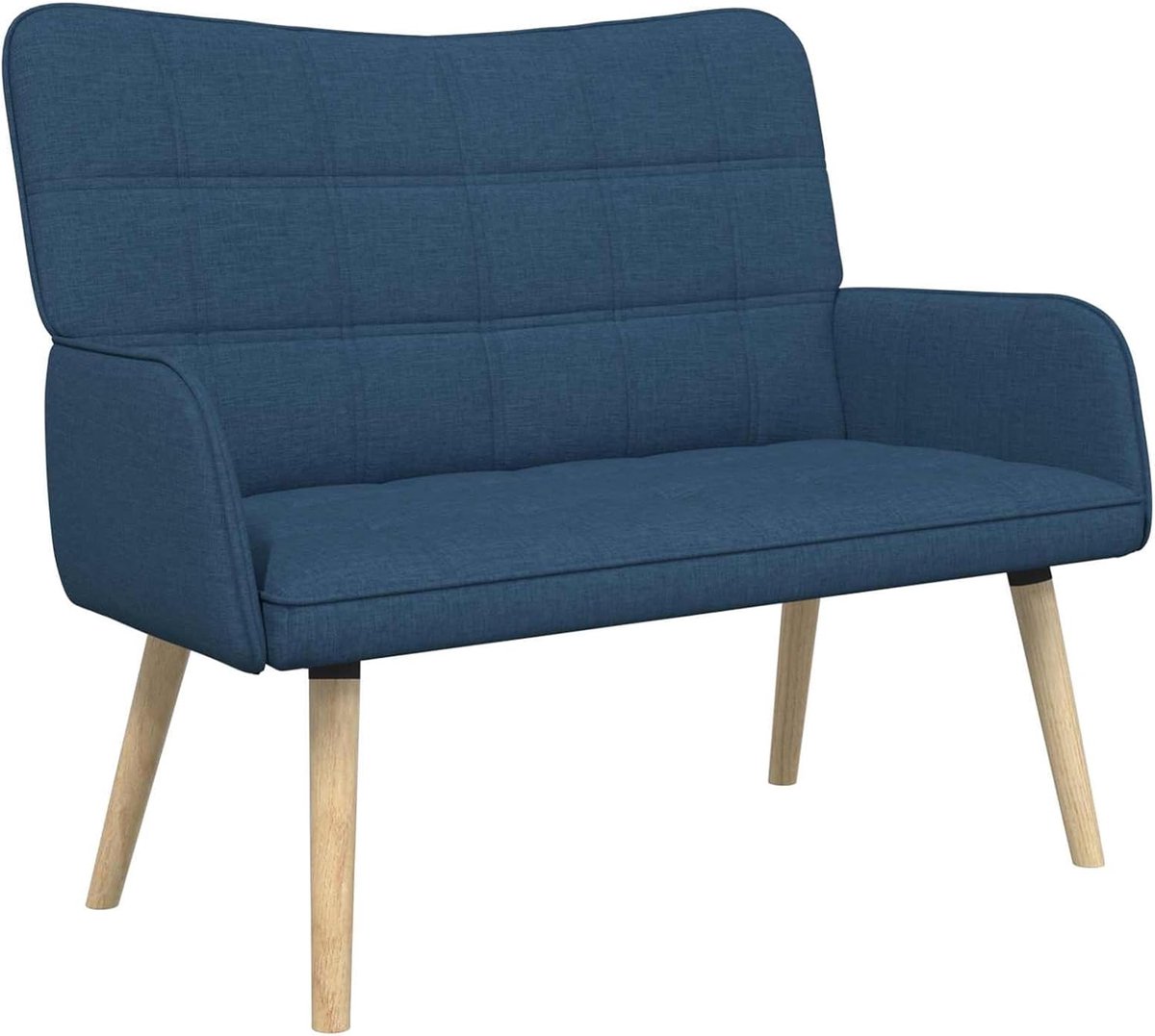 2-zitsbank blauw 115 x 61 x 87 cm stof, woonkamer gestoffeerde bank bank voor appartement kantoor logeerkamer slaapkamer 42028899