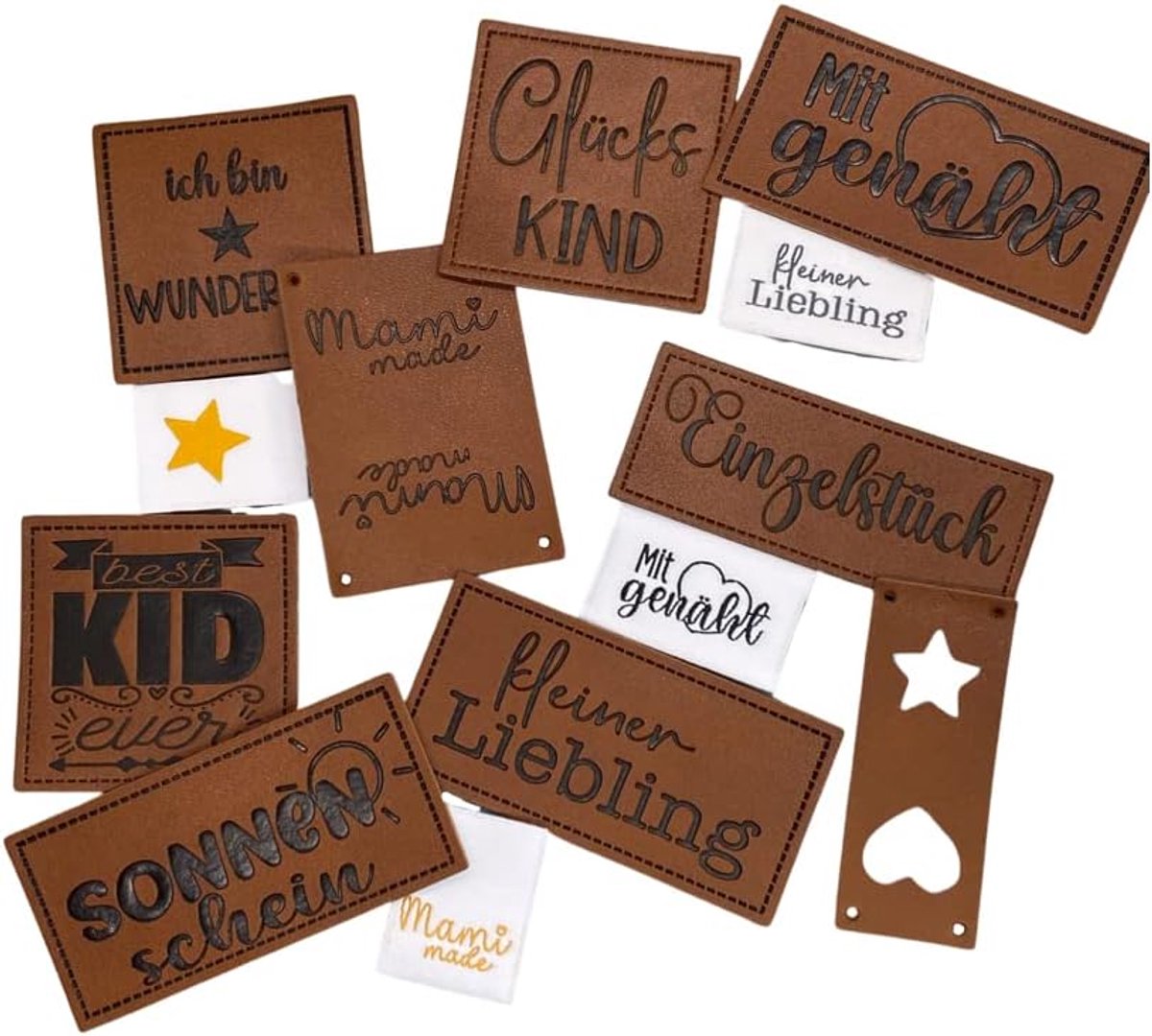 13 stuks labelpakket om te naaien en te knutselen