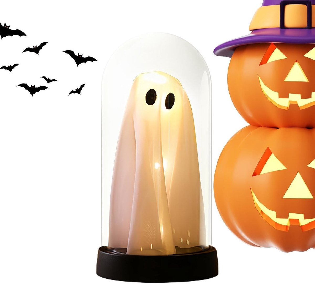 Lichtgevend Spook LED Schattig Grappig Batterijgevoed Griezelig Decor
