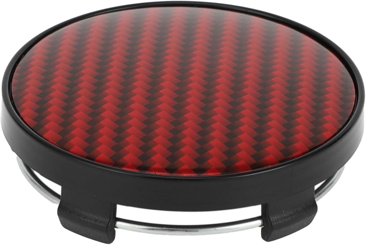 Dailygoods- Wielnaafdopjes 60 mm - Carbon Fiber Patroon - Beschermers - Universele Auto - Verpakking van 1 - Duurzaam - Naafdopjes