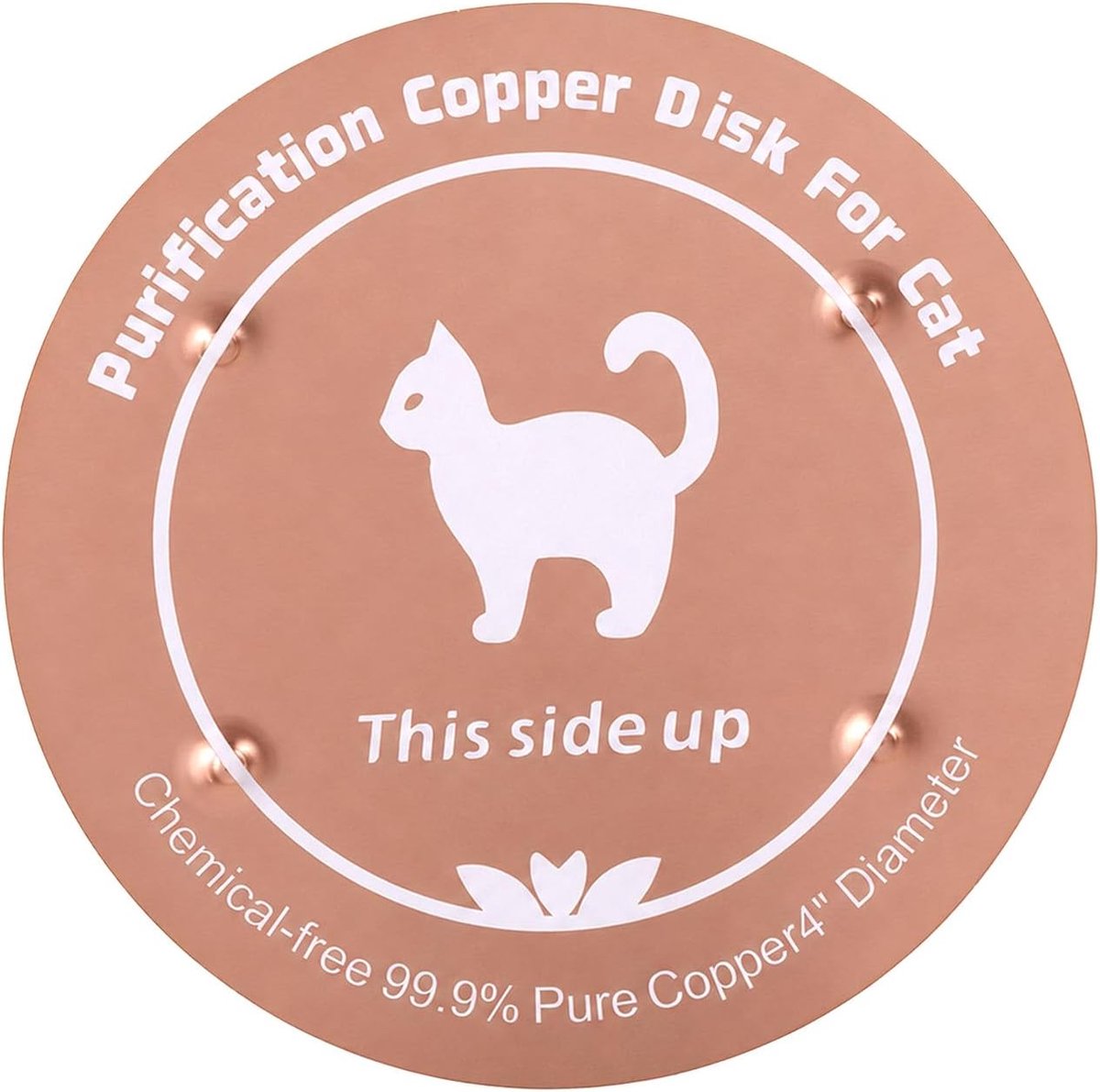 Koperen Schijf voor Kattenwaterbak, 10cm Diameter Automatische Waterzuiveringsschijf Katten Met 4 Steunpunten Het Hele Jaar Door Te Gebruiken voor Drinkbakken Van Huisdieren