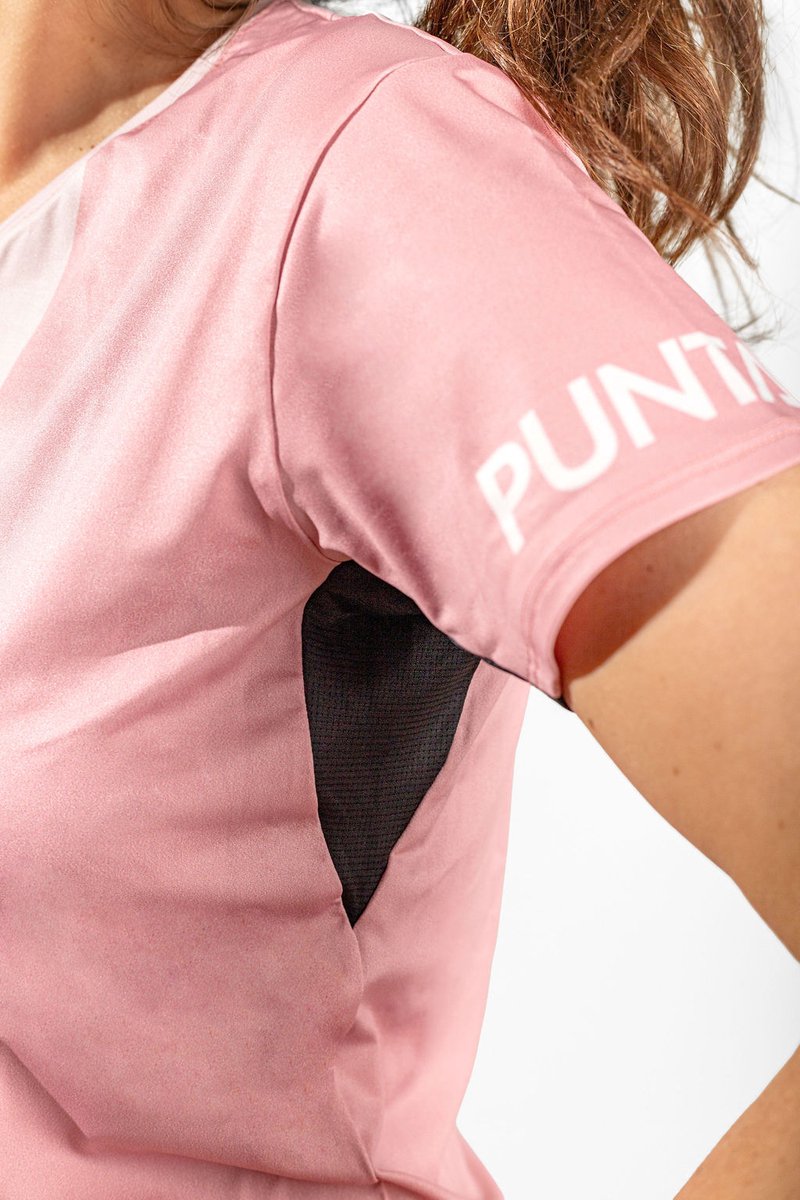 PUNTAZO Padel T-shirt Dames Sportshirt EXTRA LARGE roos Korte mouw