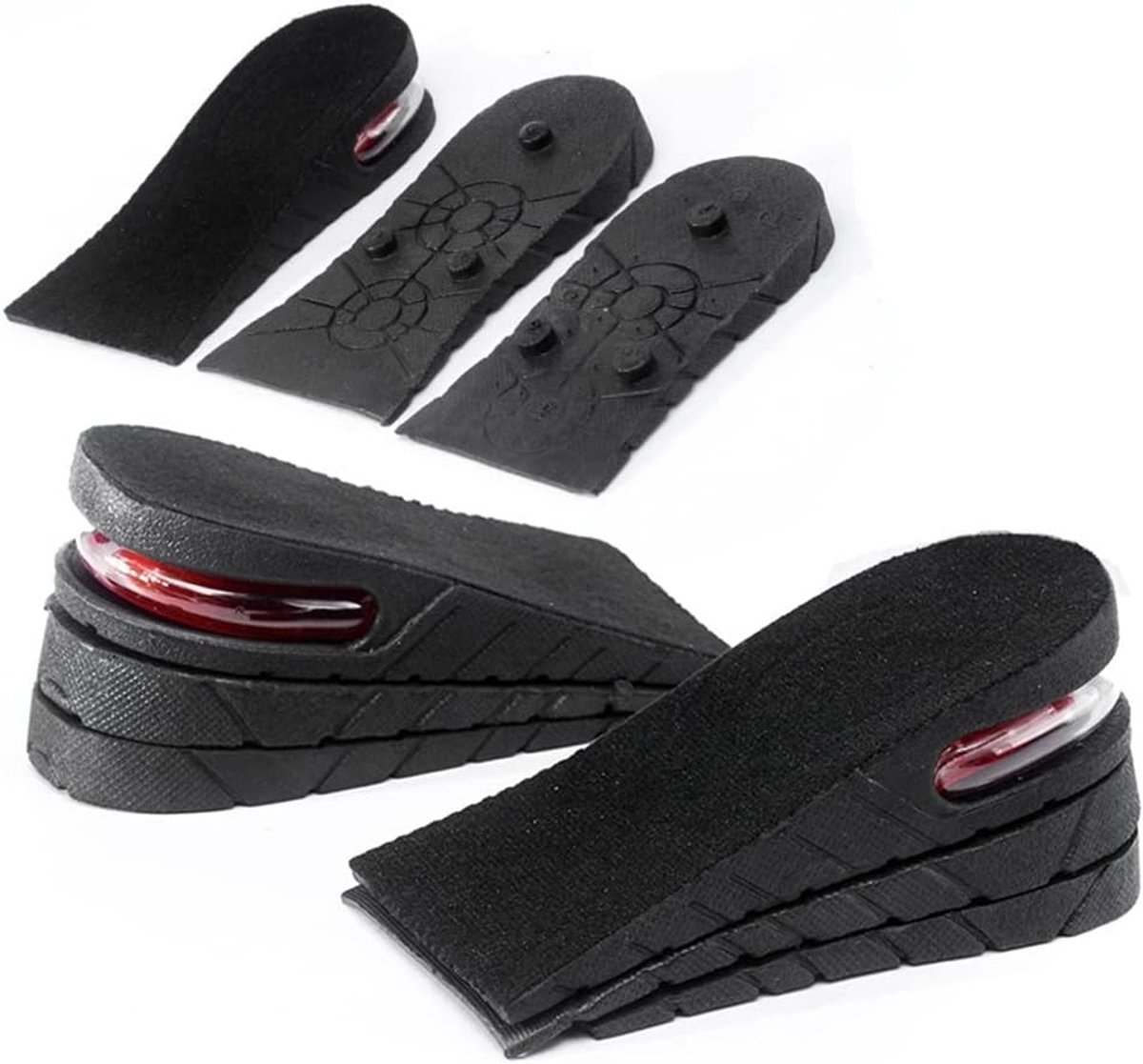 Verhogende binnenzool 3-laags luchtkussen hiel insert lift schoenen binnenzool voor mannen en vrouwen onzichtbare lift inlegzolen 6 cm