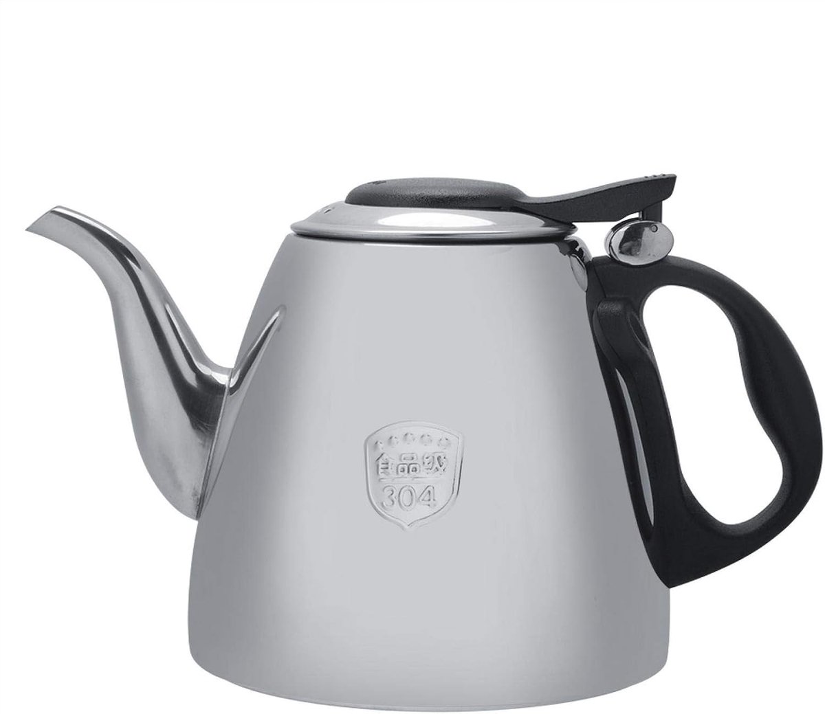 Theepot voor fornuis, waterkoker van roestvrij staal, snel koken, compatibel met elektrische inductie, gas, 1,2 l/1,5 l (1,2 l)