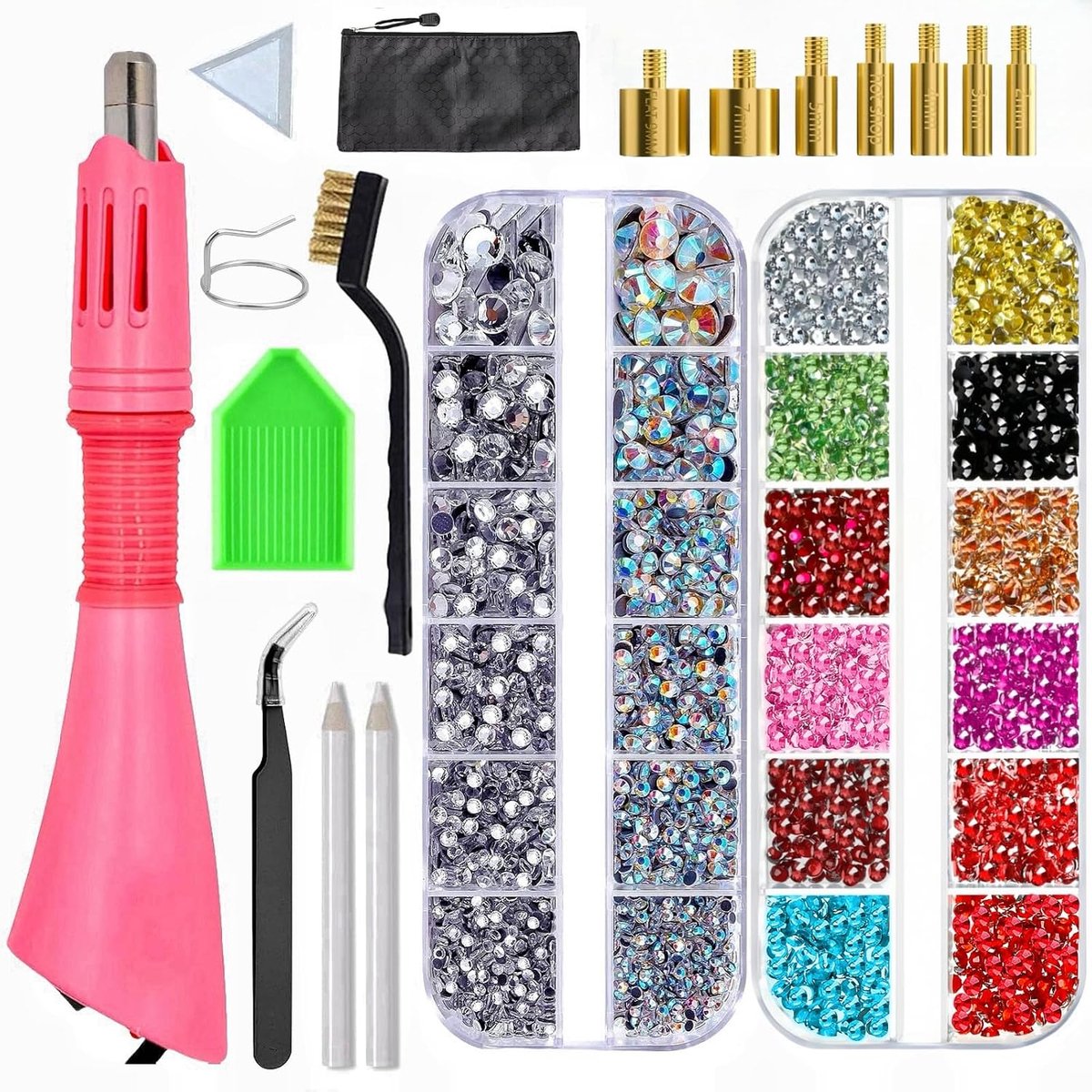 Strass applicator met 7 punten, hete strass-applicatorset