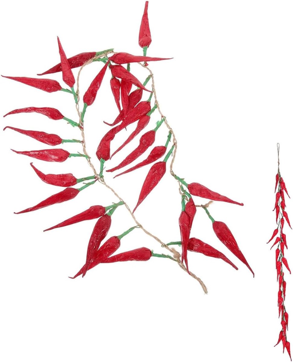 Decoratieve kunstmatige chilipepers, kunstmatige chilipepers, kunstvruchten, groenteornament voor rekwisieten, thuis, keukendecoratie
