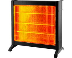 Floria Elektrische Kachel 2100W – Infrarood Straalkachel – 3 Warmtestanden – Regelbare Thermostaat…
