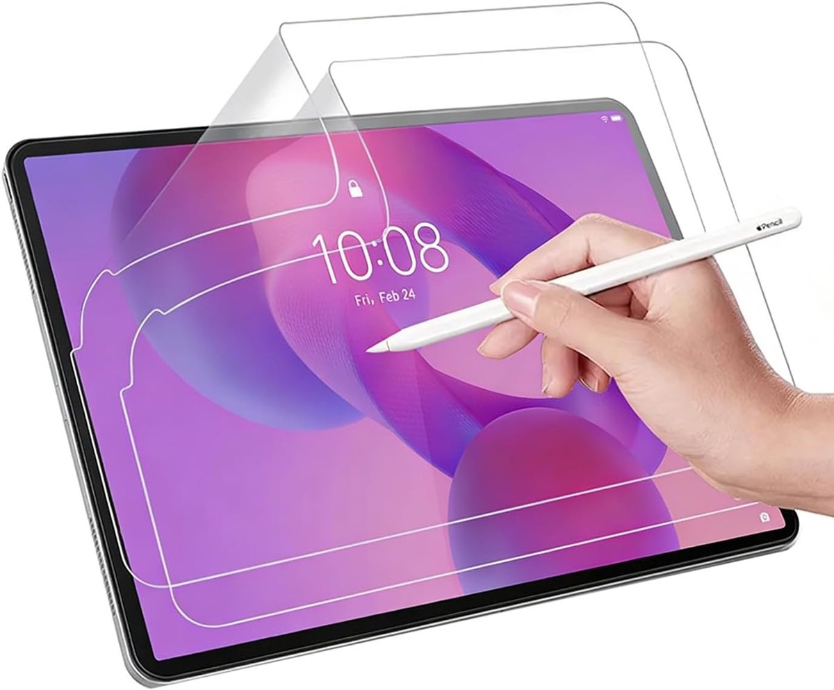 2 stuks beschermfolie van papier voor Lenovo Idea Tab Plus (12,1 inch) tablet, mat PET-papierfolie, tekenen en schrijven zoals op papier