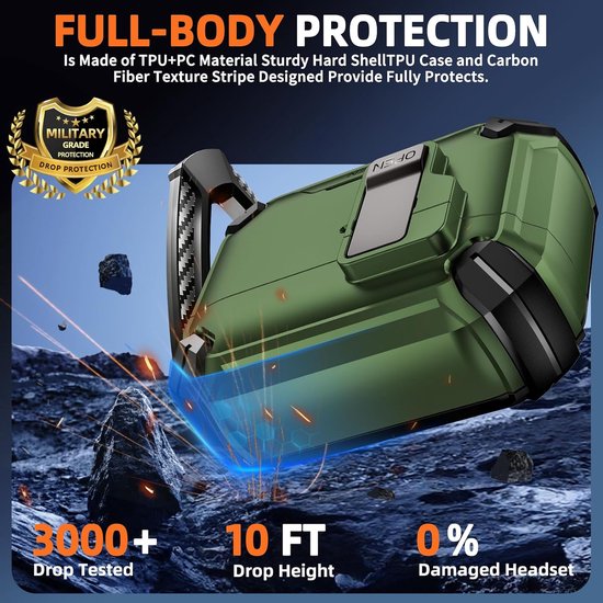 For AirPods Pro 3 Case, Auto-Locking-Army — afbeelding 4