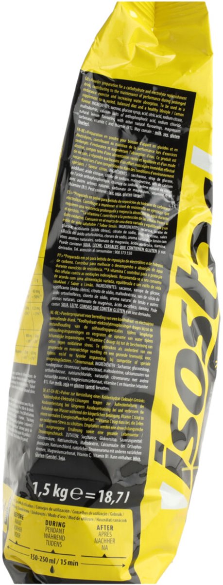 Isostar Energiedrank - Hydrate&Perform - Ecopack - Citroen - 1,5 kg van Merkloos — afbeelding 2