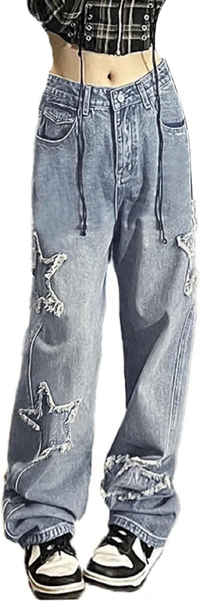 Jeans Y2k Jeans voor dames, baggy boyfriend jeans voor dames