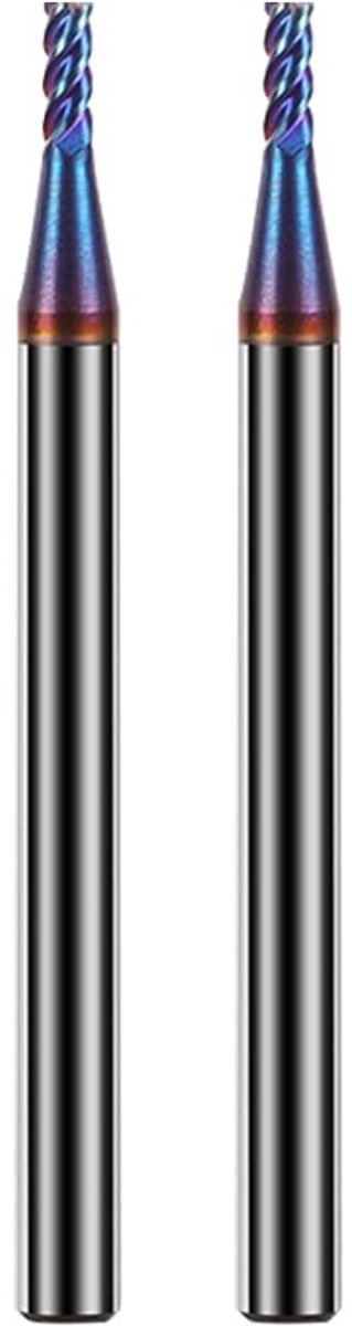 1,5 x 50 mm x 2, HRC65, NACO4-coating, 4 fluiten, high-performance CNC-frees voor metaal, koolstofstaal, roestvrij staal en gelegeerd staal