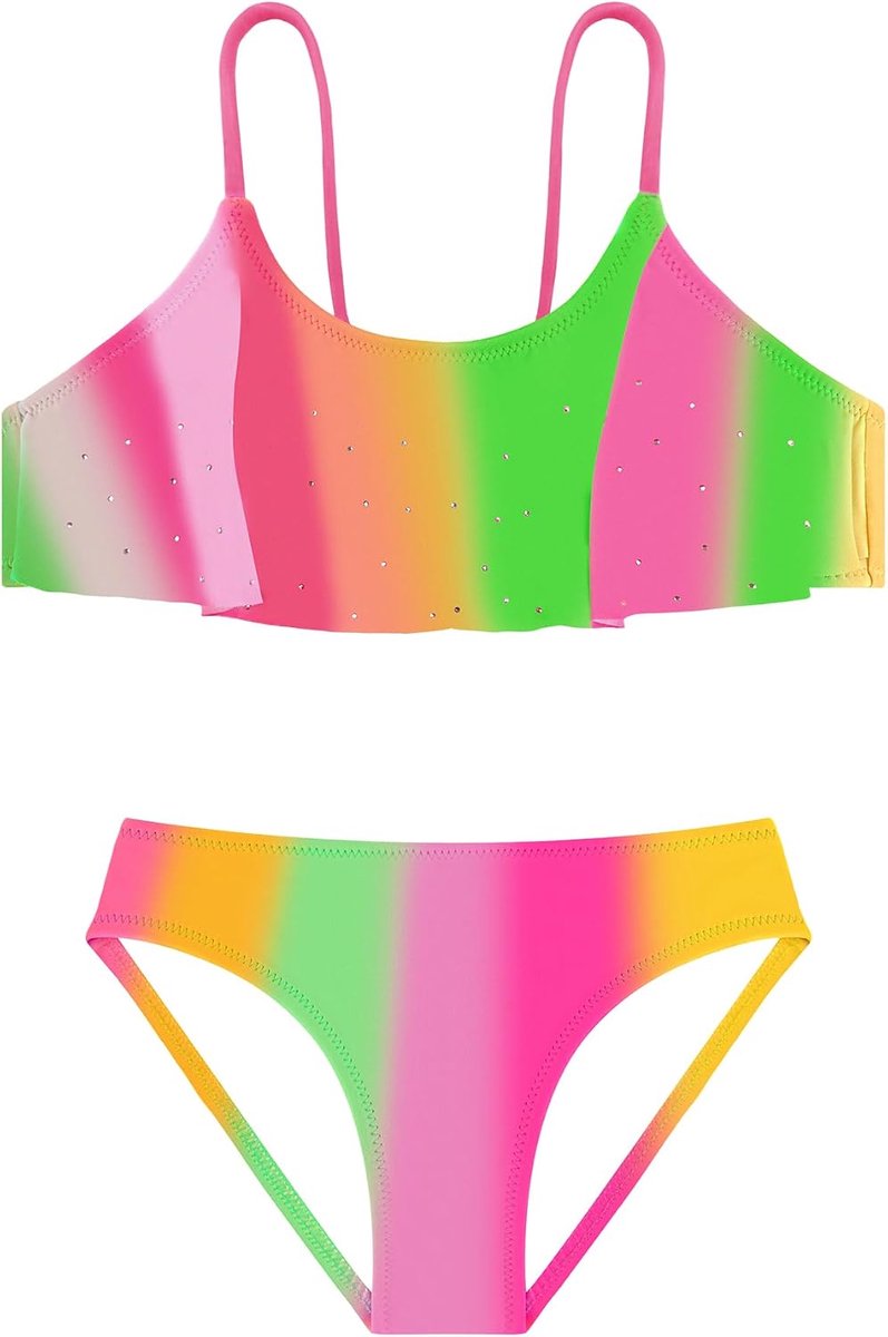 Zwempak, tweedelig bikinisetje, tankinisetjes, zwempak voor meisjes van 2-14 jaar