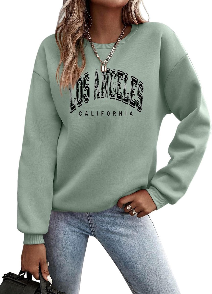 Sweatshirt Dames T-shirts Lange Mouw Ronde Hals Tops Basic Shirt Dames Tees Losse Fit Casual Comfortabel Bovendeel