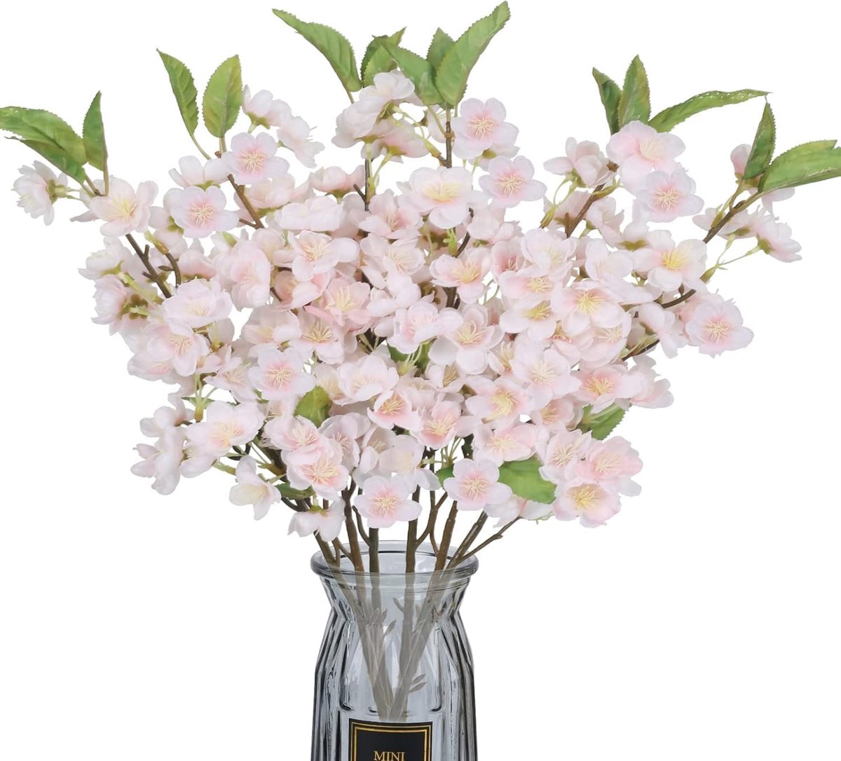 Kunstbloemen, perzikbloesem, kunstbloemen, roze, zijden bloemen, lente, boeket, decoratie voor balkon, tuin, kantoor, vloervaas, terrarium, vaas, bruiloftsdecoratie