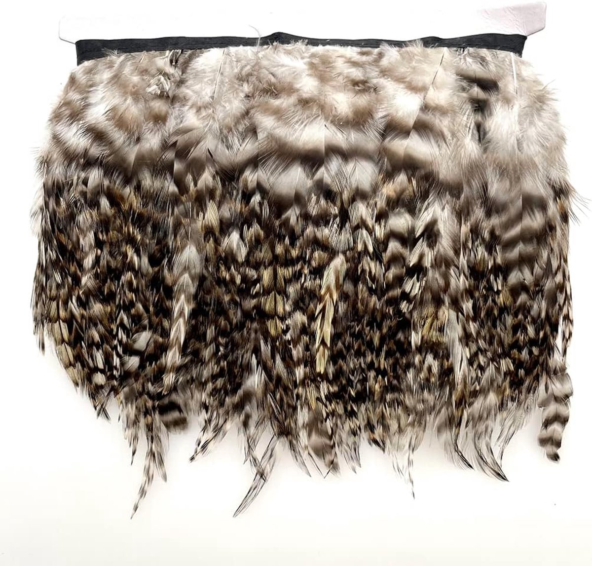 2yards Haan Hackle Feather Trim Jurk Decoratie (Natuurlijke 2)