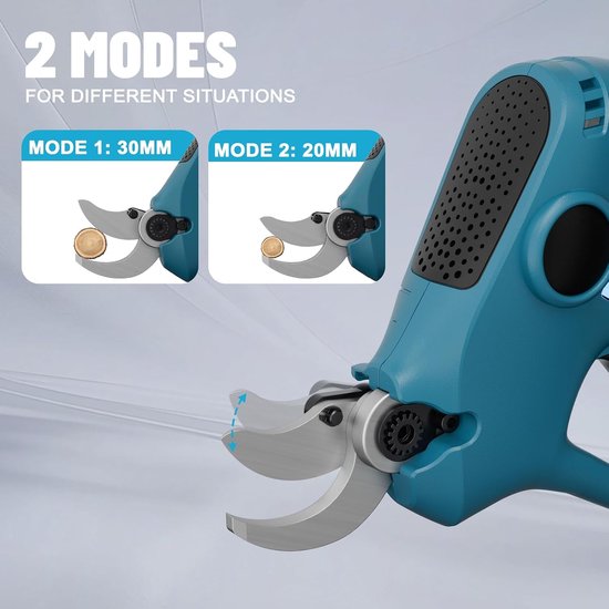 Accu-takkenschaar voor Makita-18V-accu, elektrische snoeischaar met 30 mm SK5 verchroomd high-carbonstaal lemmet en lcd-display (batterij is niet inbegrepen) — afbeelding 3