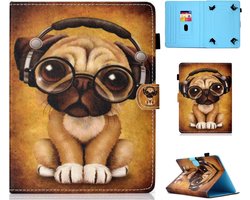 Tablethoes van 9 tot 10,1 inch, beschermhoes voor iPad 9.7 2018, Galaxy A6 10.1/Tab E 9.6, ASUS ZenPad 10, Lenovo TB-X103F/Tab 2 A10-70, Huawei MediaPad T3 T5 10/M5 Lite, hond