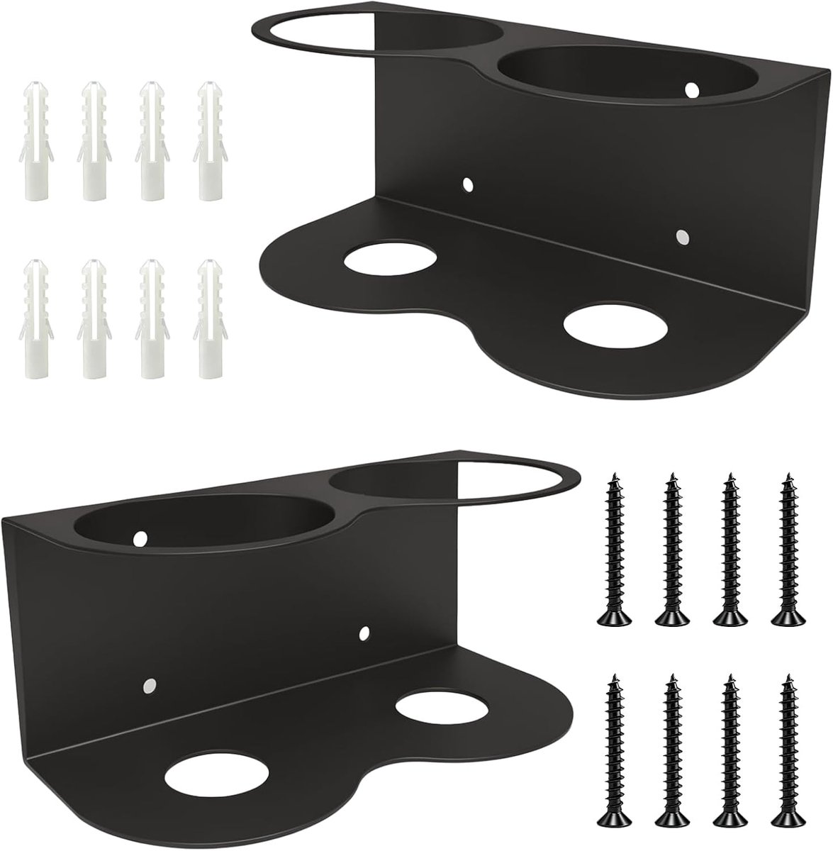2 stuks spuitbushouders voor spuitflessenhouder, blikhouder voor spuitfleshouder, wandhouder voor spuitbushouder met 2 sleuven voor werkplaats, thuis, garage, spuitflessenhouder