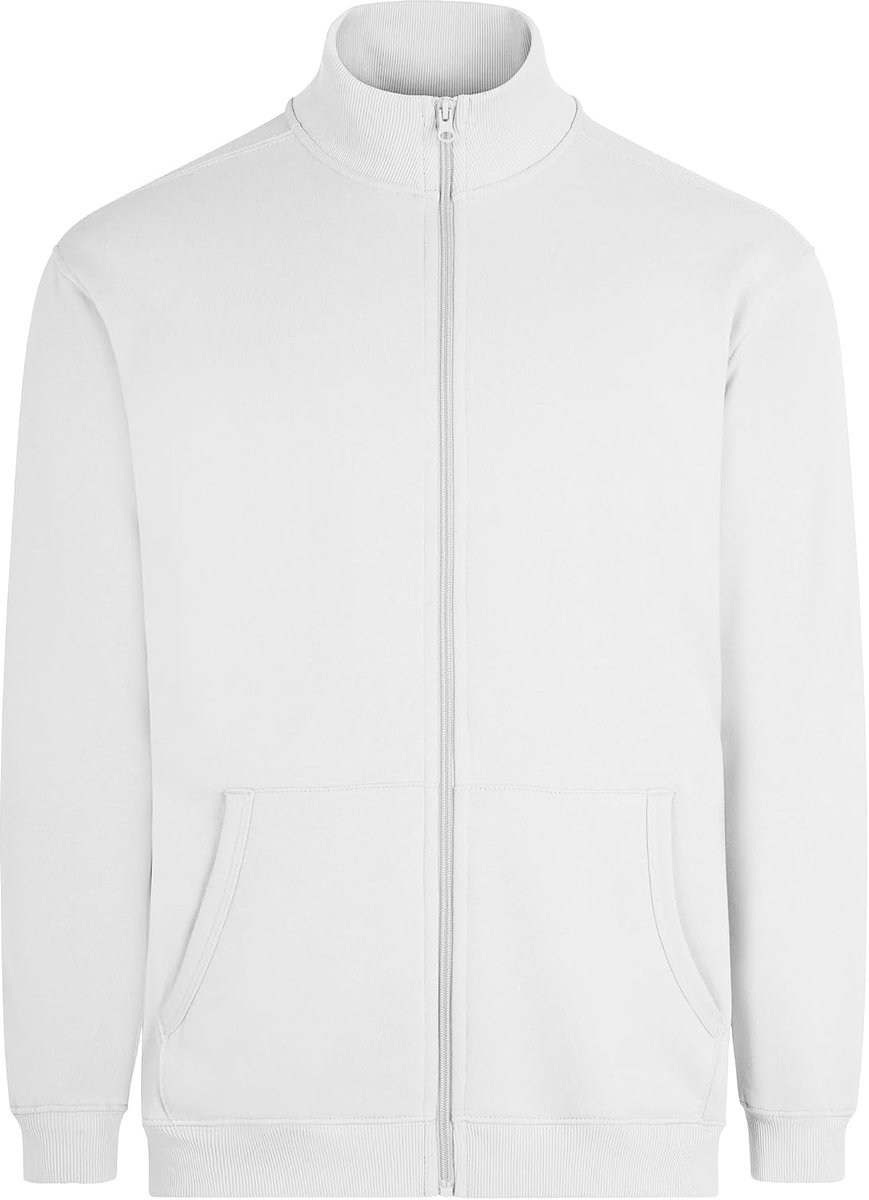 SZ270U Cooper, uniseks sweatshirt met ritssluiting, wit, maat S, Wit, S