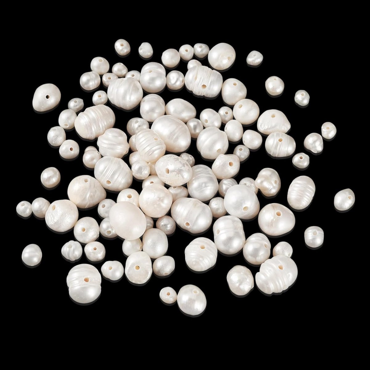 100Stuks 3-7MM Zoetwaterparels Natuurlijke Gekte Parelkralen Aardappel Roomwit Zomer Sieraden Parel voor DIY Knutselen Ketting Oorbel Ringen Sieraden Maken