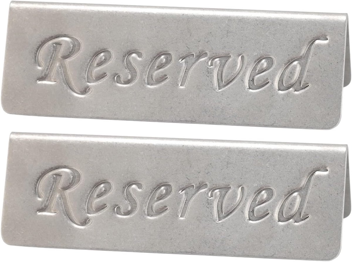 Dubbelzijdige gereserveerde tafelborden, metalen gereserveerd bord voor restaurants barcafé hotelkamer