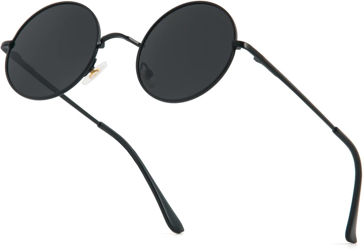 Zonnebril voor dames en heren, UV400, gepolariseerd, vintage, klein, rond