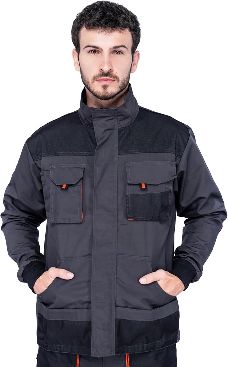 Werkjas voor mannen, werkjassen heren, beschermende jas met vele zakken, werkkleding mannen maten S-XXXL, kwaliteit