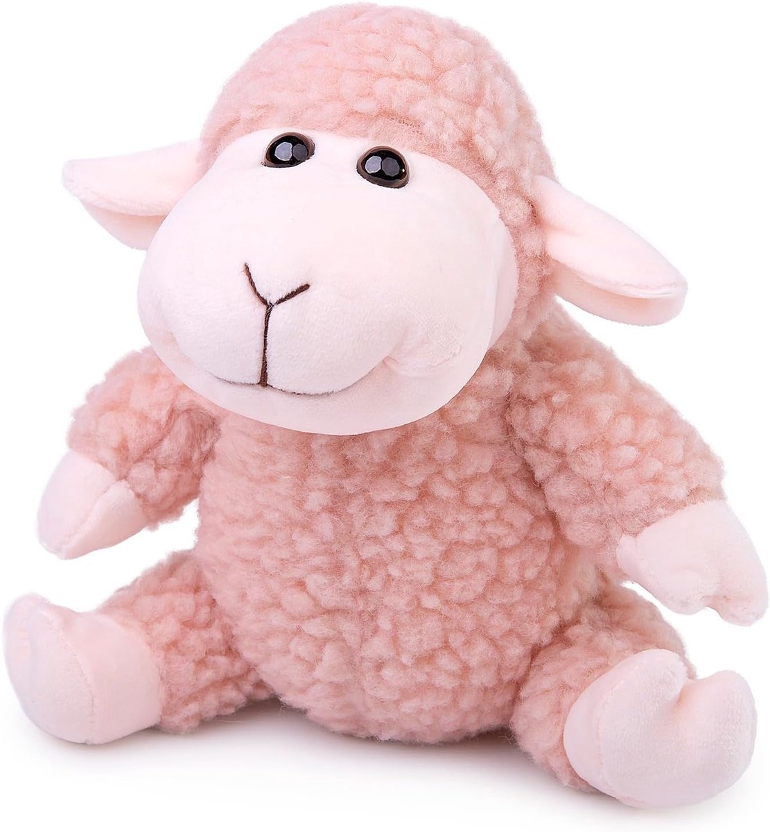 Lilizzhoumax Pluche schaap, 13 cm, simulatie, zacht, roze