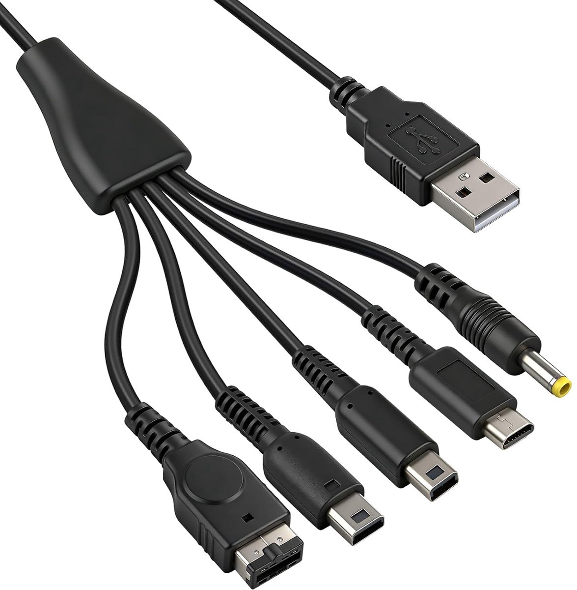 1,2 m USB-oplaadkabel, consoles, 5-in-1, voor DS Lite/NDS Wii