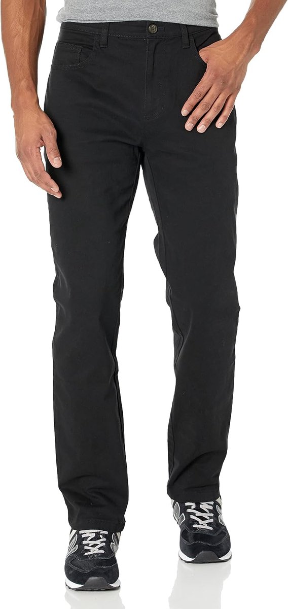 Atletisch-fit 5-pocket Chino Pant Grijs, 32W x 34L (maat:):)